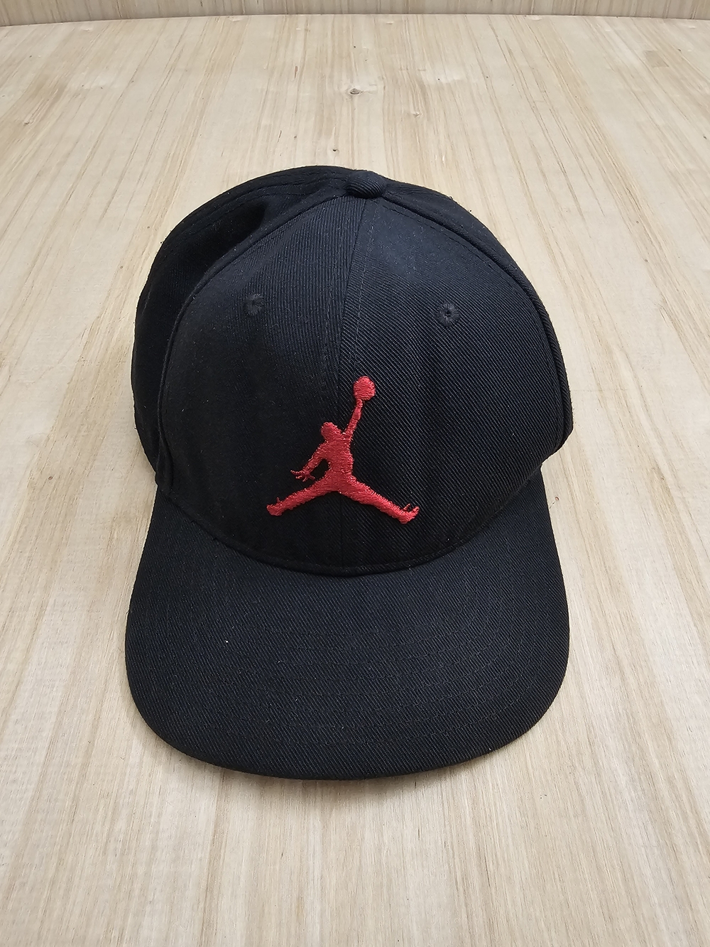 Jordan Black Cap with Red Jumpman Embroidery Snapback